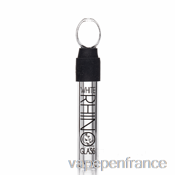 Stylo Vape Transparent à Curseur émoussé En Verre De Rhinocéros Blanc